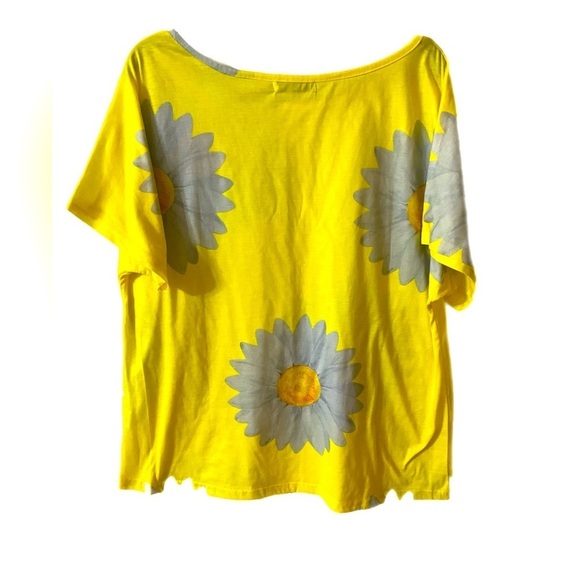 MissLook Top, Floral, short sleeve tee, Daisy, Sz XL, 1X, Garden girl, Comfy - Picture 7 of 10